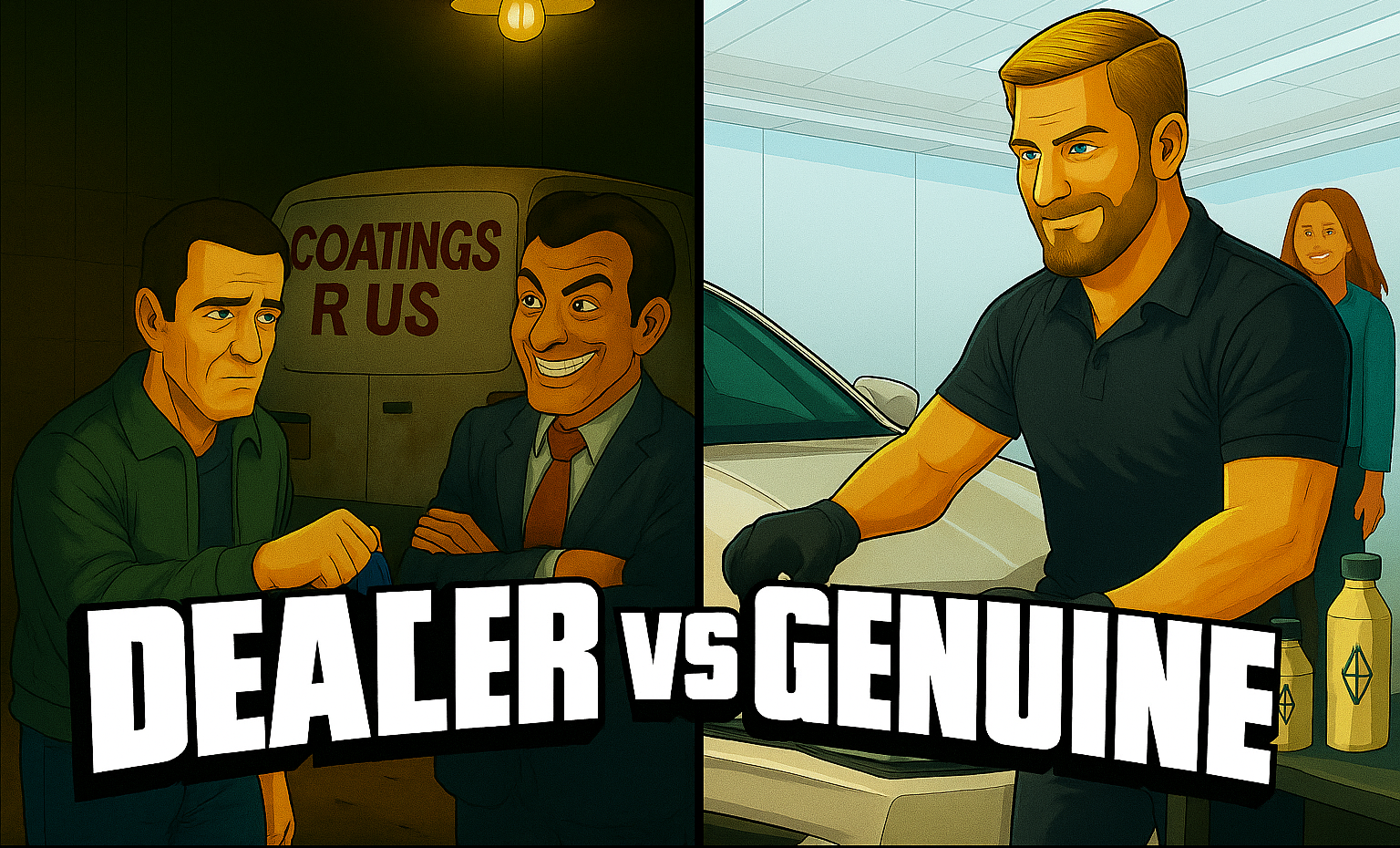 Dealer vs Genuine paint protection Perth – side-by-side comparison of ceramic coating installer vs dealership offer.